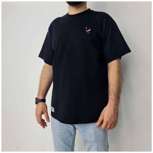 Unisex T-Shirt with Embroidered Detail | Stand with Palestine – Stand with Humanity